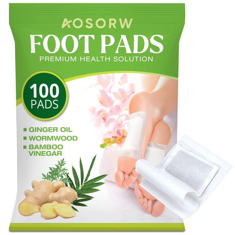 AOSORW foot pads ginger-oil bamboo-charcoal pack promotes cleansing and relaxation after a long day