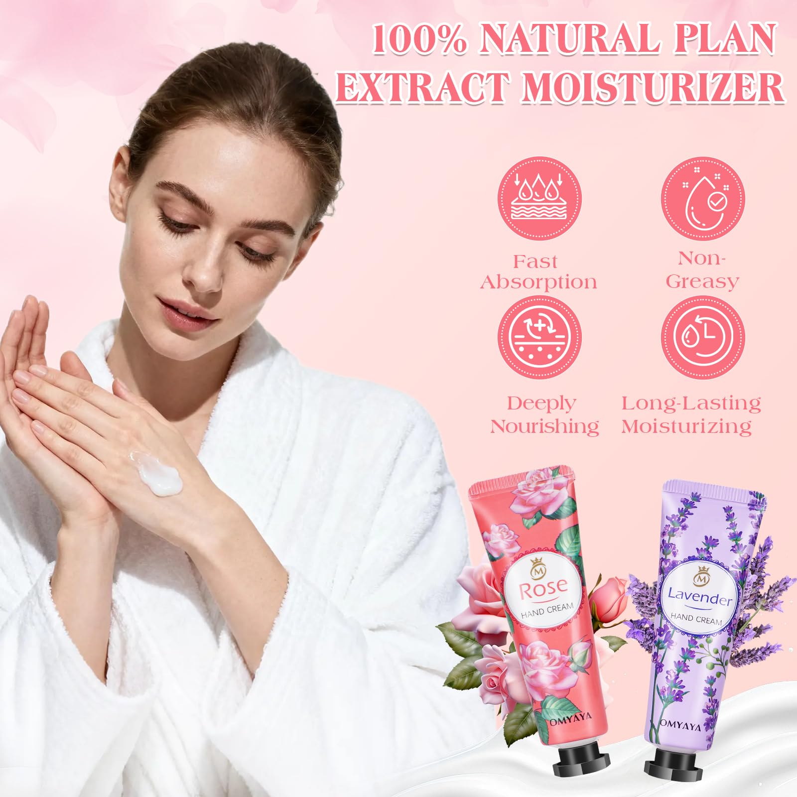 Aottom moisturizing hand cream and lip balm plant extracts for daily care