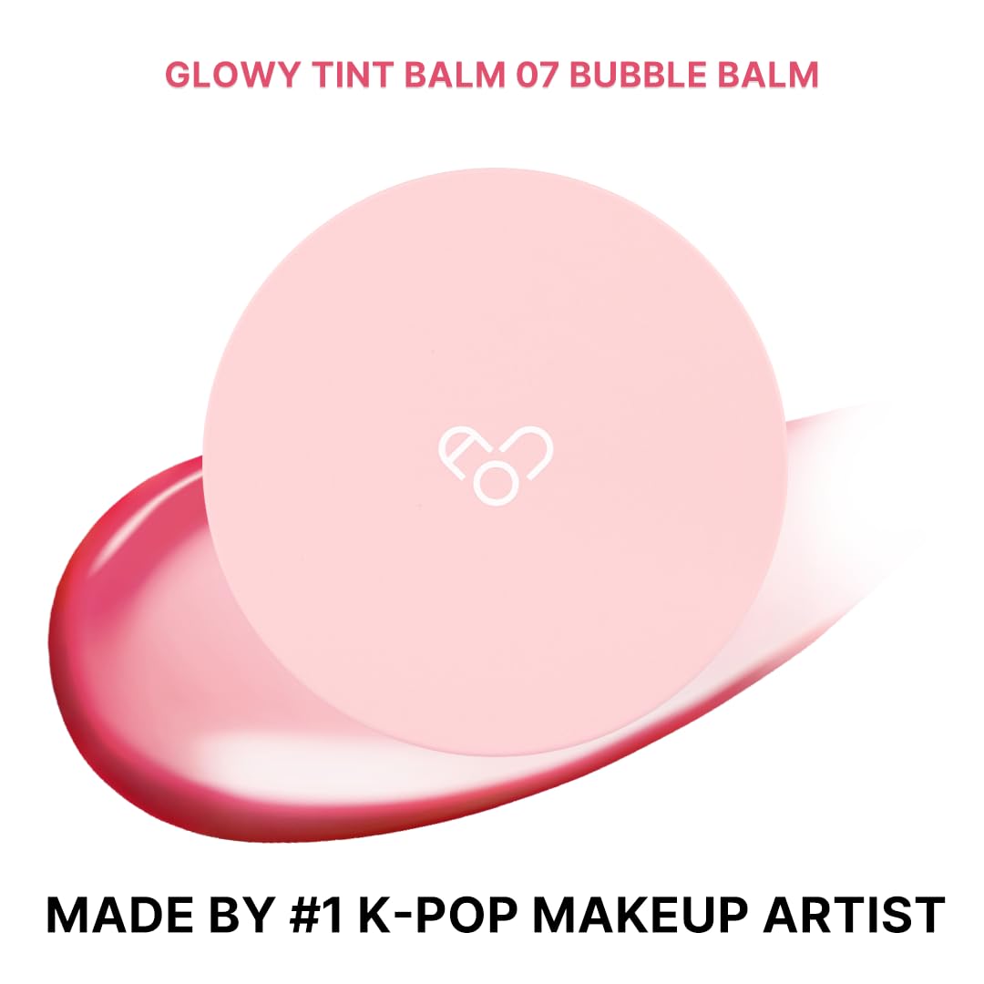 AOU GLOWY TINT BALM tube closeup shows smooth melt-in texture.