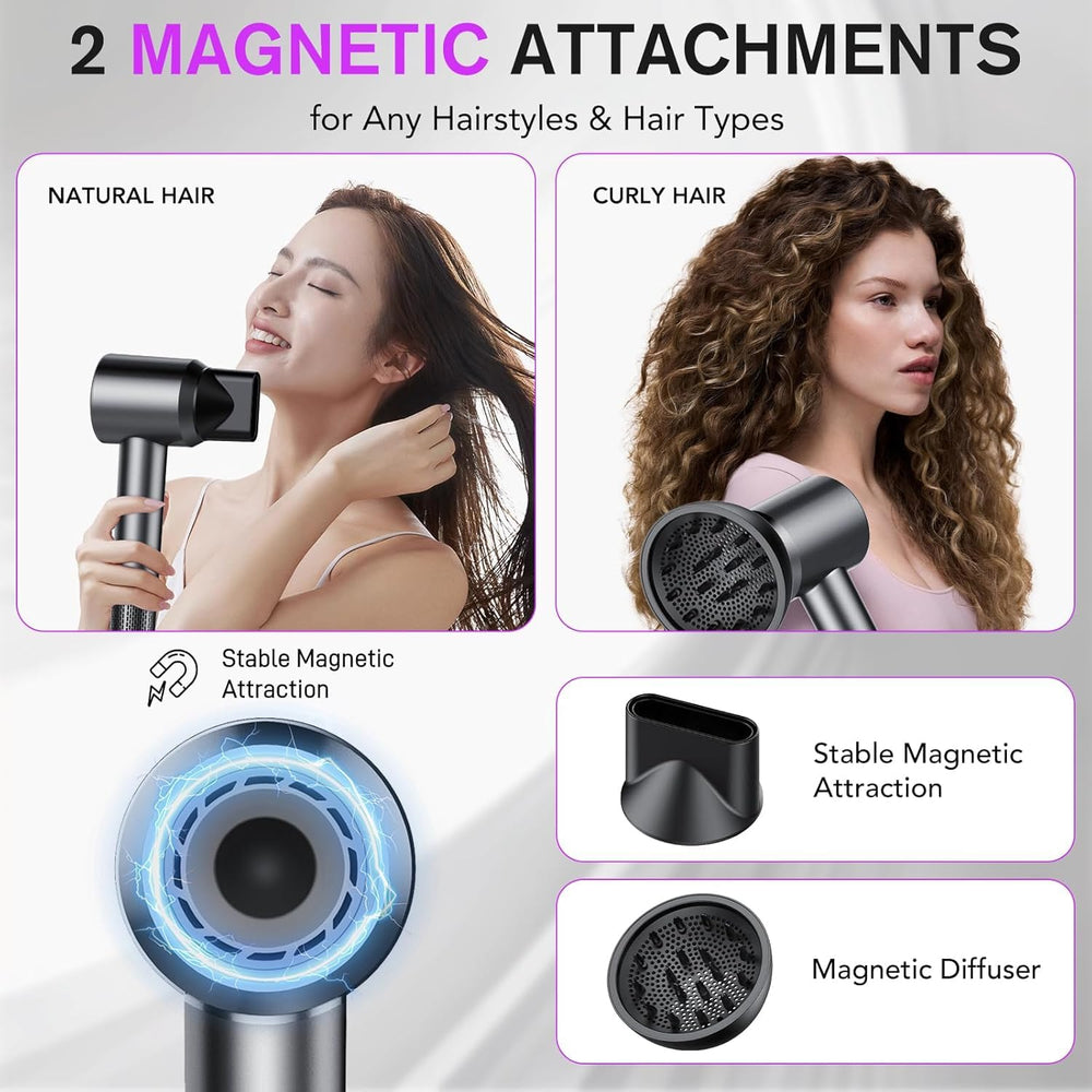 Aowoka hair dryer low-noise design below 59 dB for quiet sessions