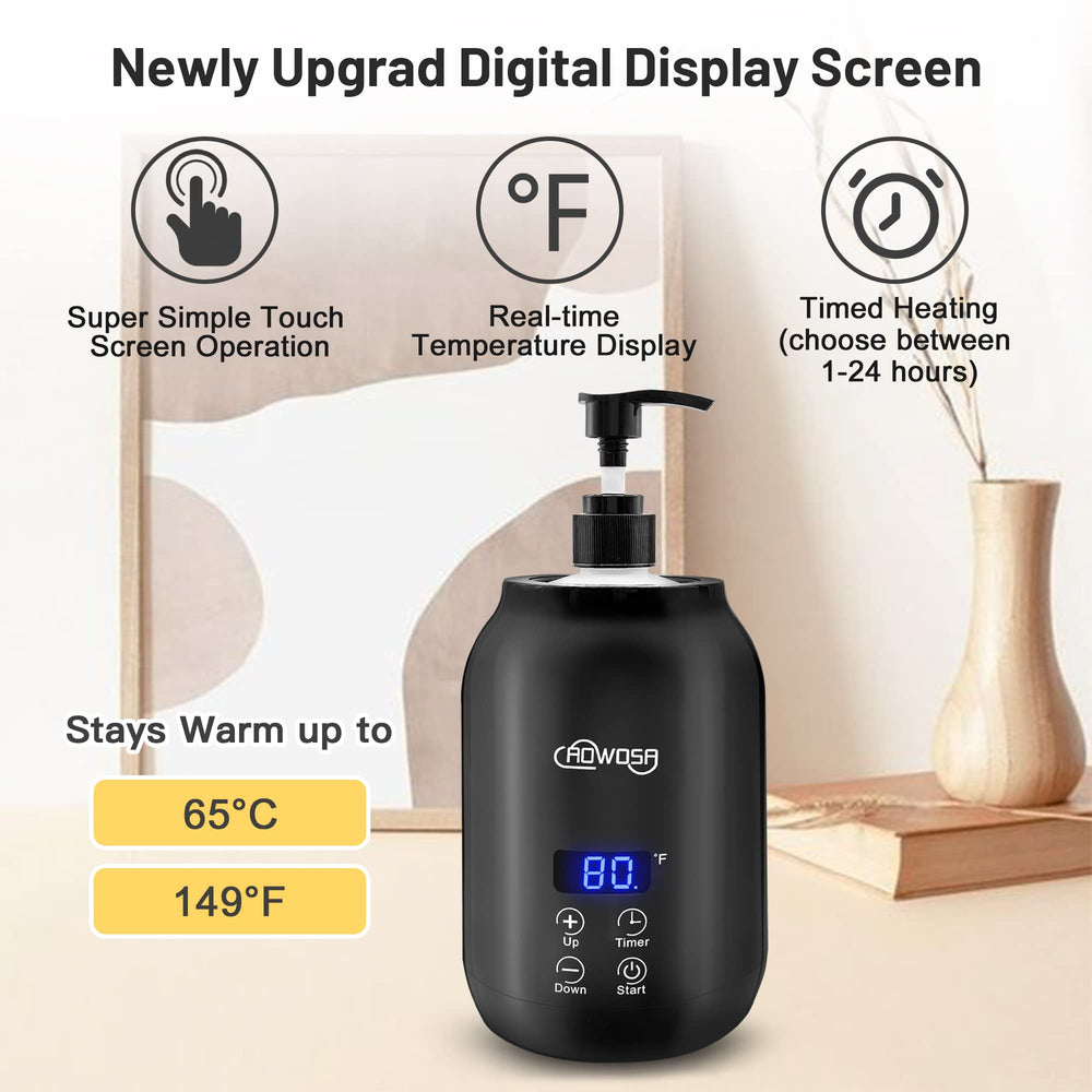 AOWOSA warmer with two heating modes offers automatic timing and adjustable temperature for sessions.