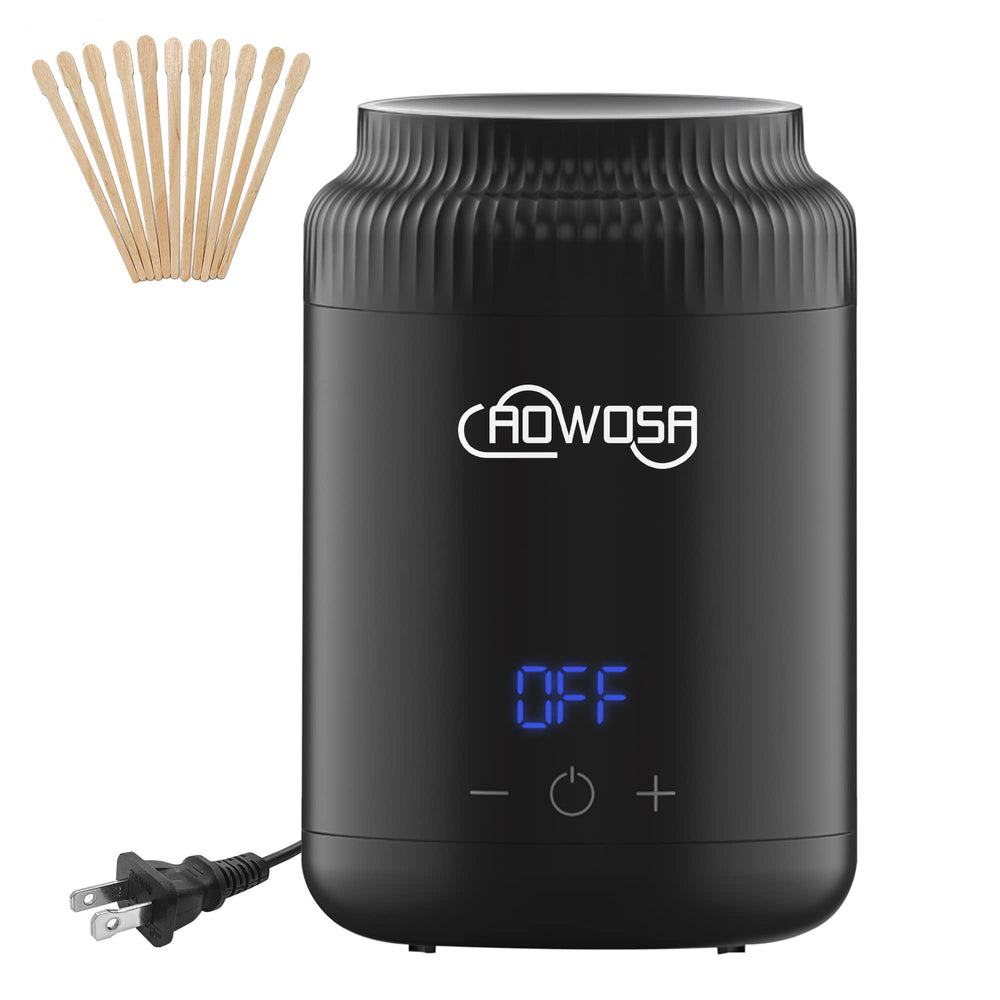 AOWOSA Mini Wax Warmer front view showing compact design for on-the-go waxing.