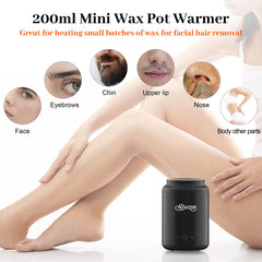 AOWOSA Mini Wax Warmer with removable non-stick pot for quick cleaning.