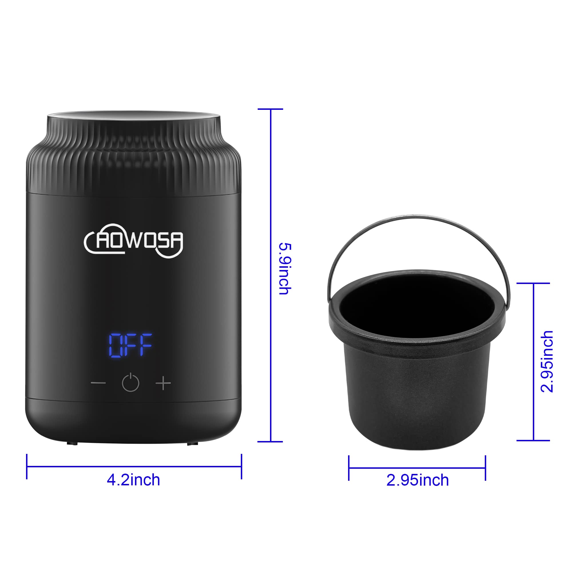 AOWOSA Mini Wax Warmer ideal for facial and brow waxing sessions.