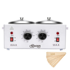 AOWOSA professional wax warmer dual-pot front view, showcasing efficiency for hair removal sessions