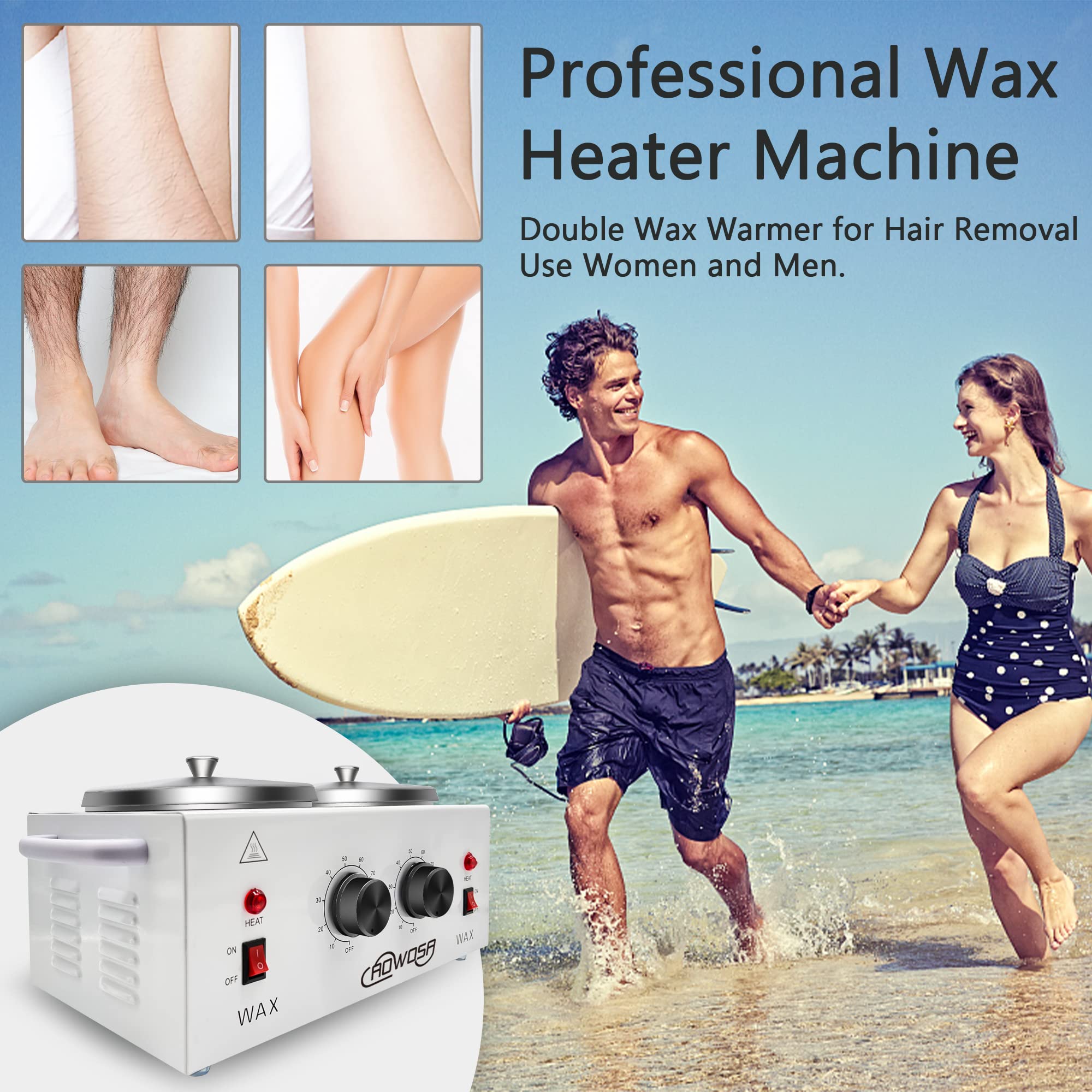 AOWOSA temperature sensor ensures steady heat and safety during waxing