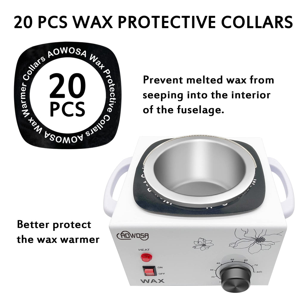 AOWOSA single-pot wax heater interior shows non-stick pot for easy cleaning after waxing.