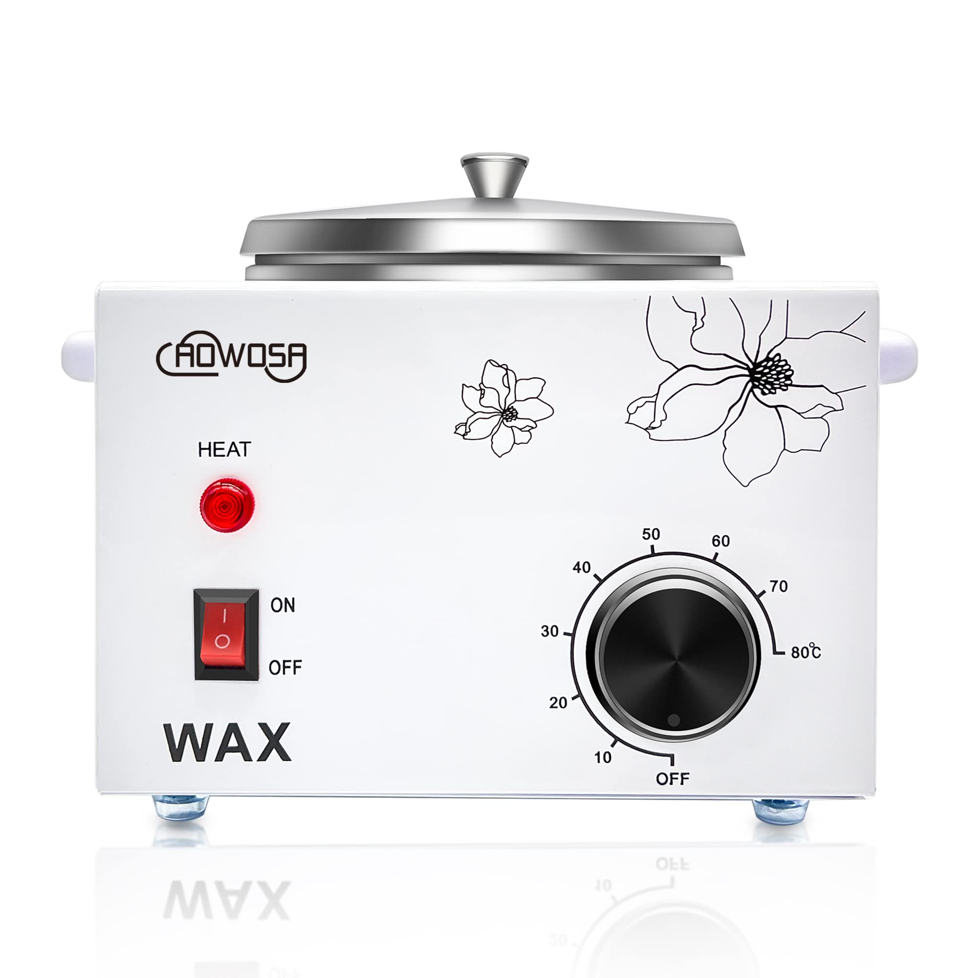 AOWOSA single wax warmer pot melts 14 oz wax for efficient salon sessions.