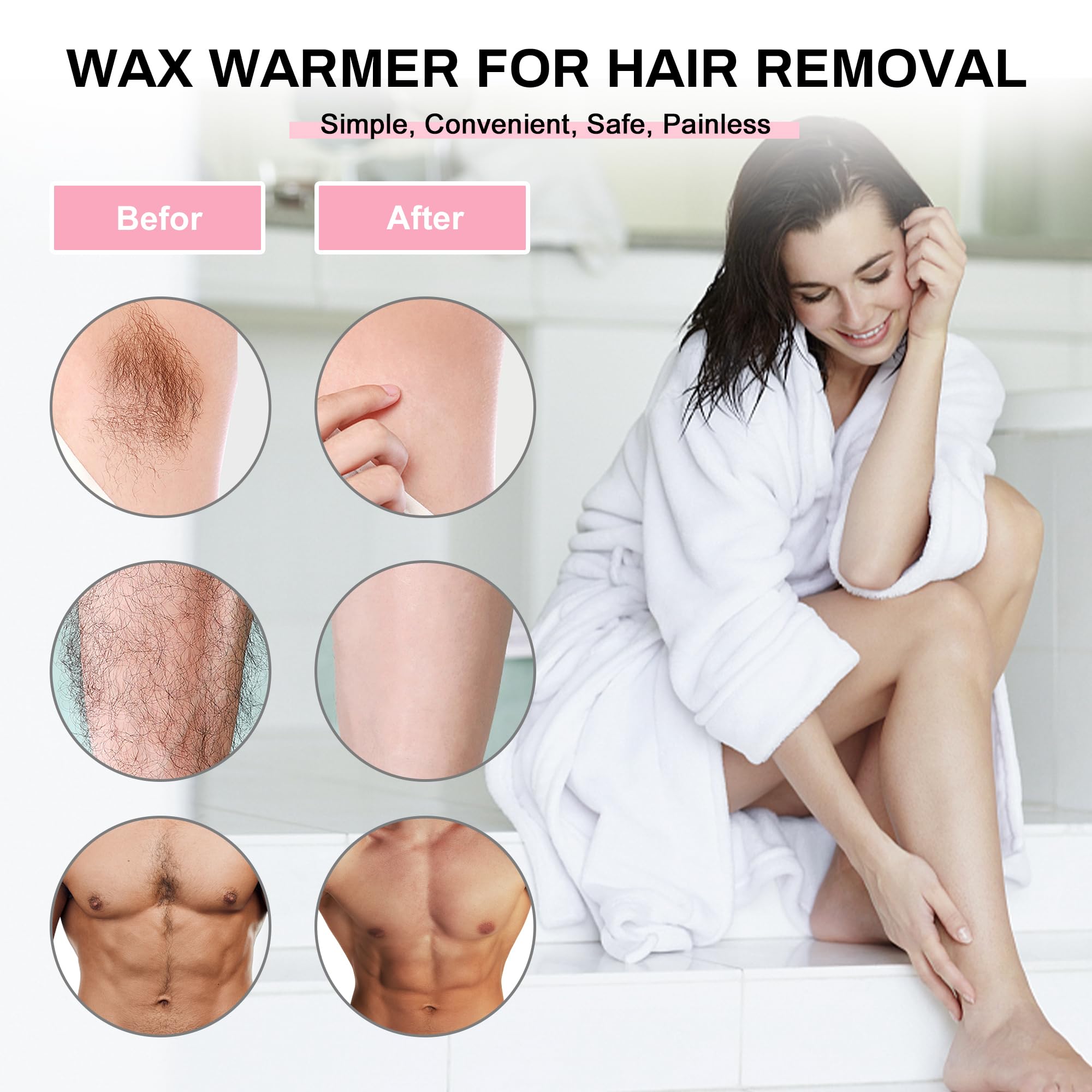 AOWOSA collars pack reduces wax seepage for cleaner waxing sessions.