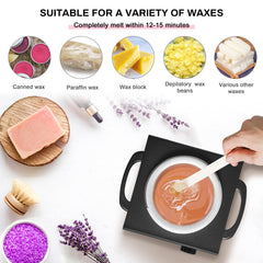 AOWOSA 600ml pot view highlighting ample wax capacity for longer sessions.