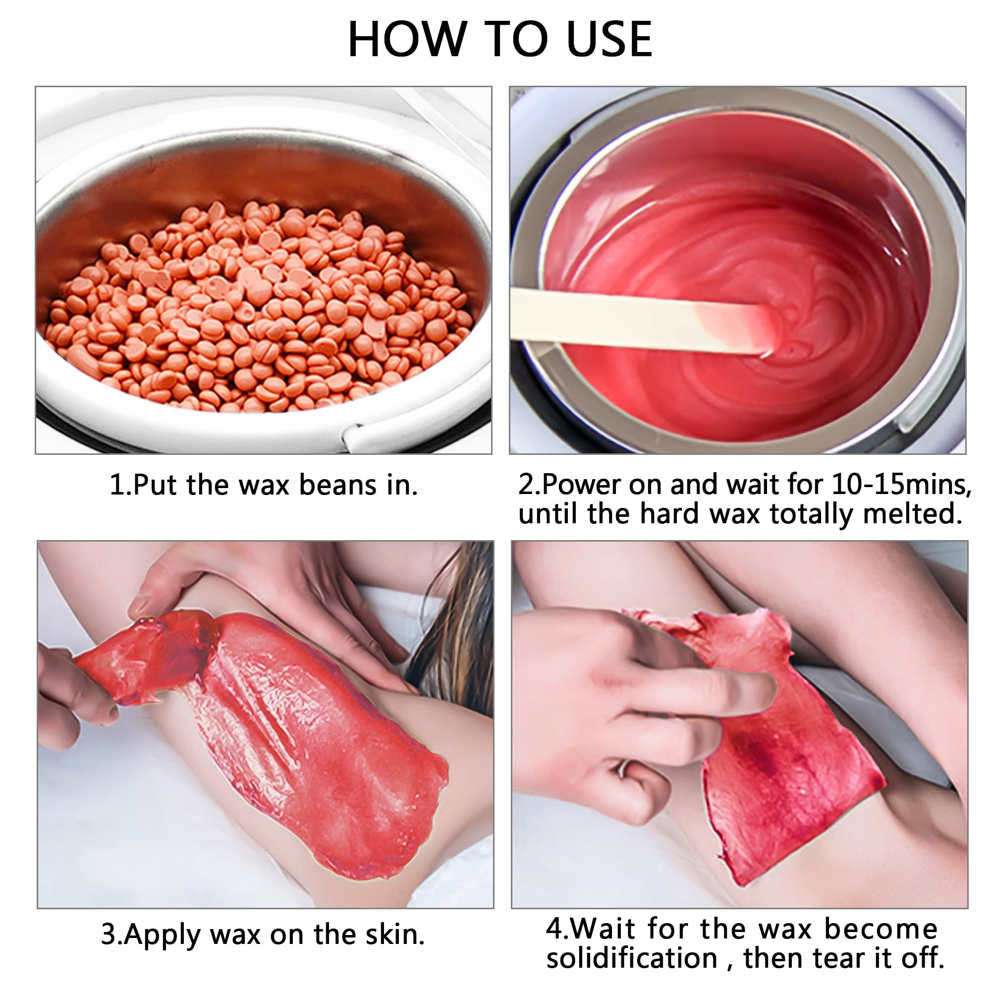 AOWOSA wax warmer includes heat sinks for safer operation and cooler surfaces.