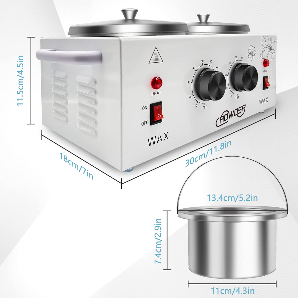 AOWOSA home-use setup image illustrates easy at-home waxing with comfort.
