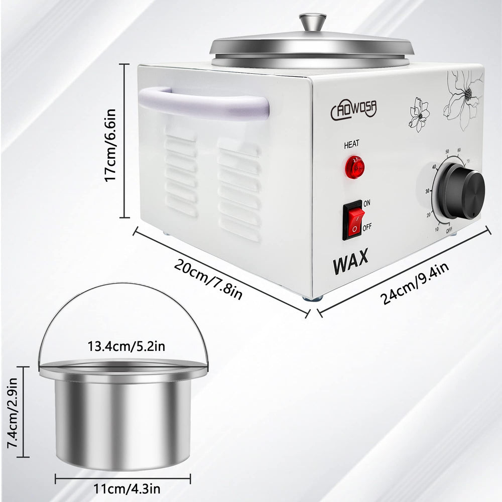 AOWOSA wax warmer has non-slip feet to prevent sliding during heating.