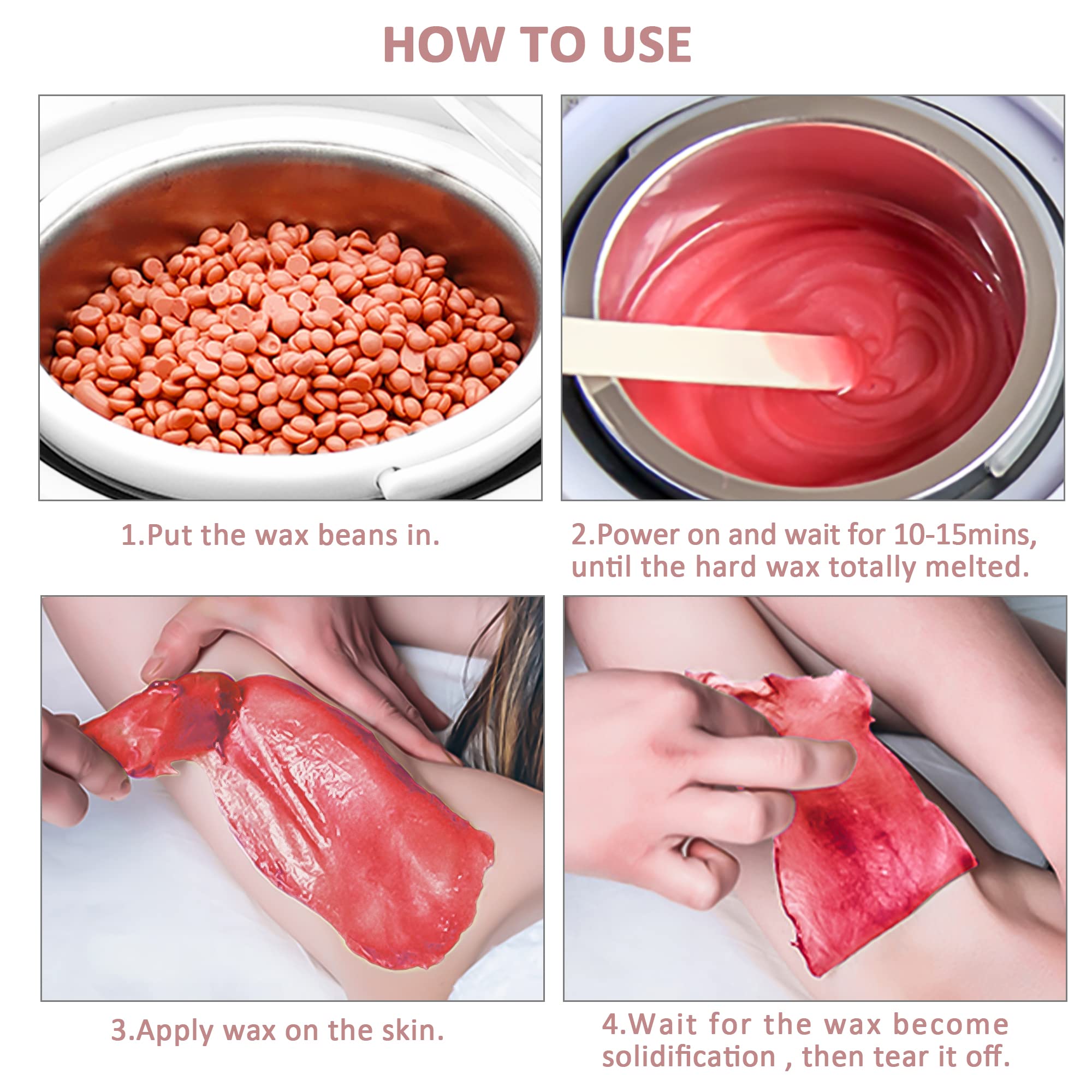 AOWOSA wax warmer with non-slip feet stays stable during busy salon waxing.