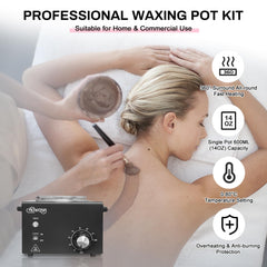AOWOSA wax warmer with stainless-steel body emphasizing durability and fast heating.