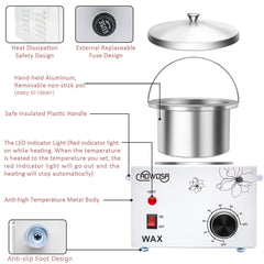 AOWOSA wax warmer temperature control panel illustrates precise settings for consistent results.