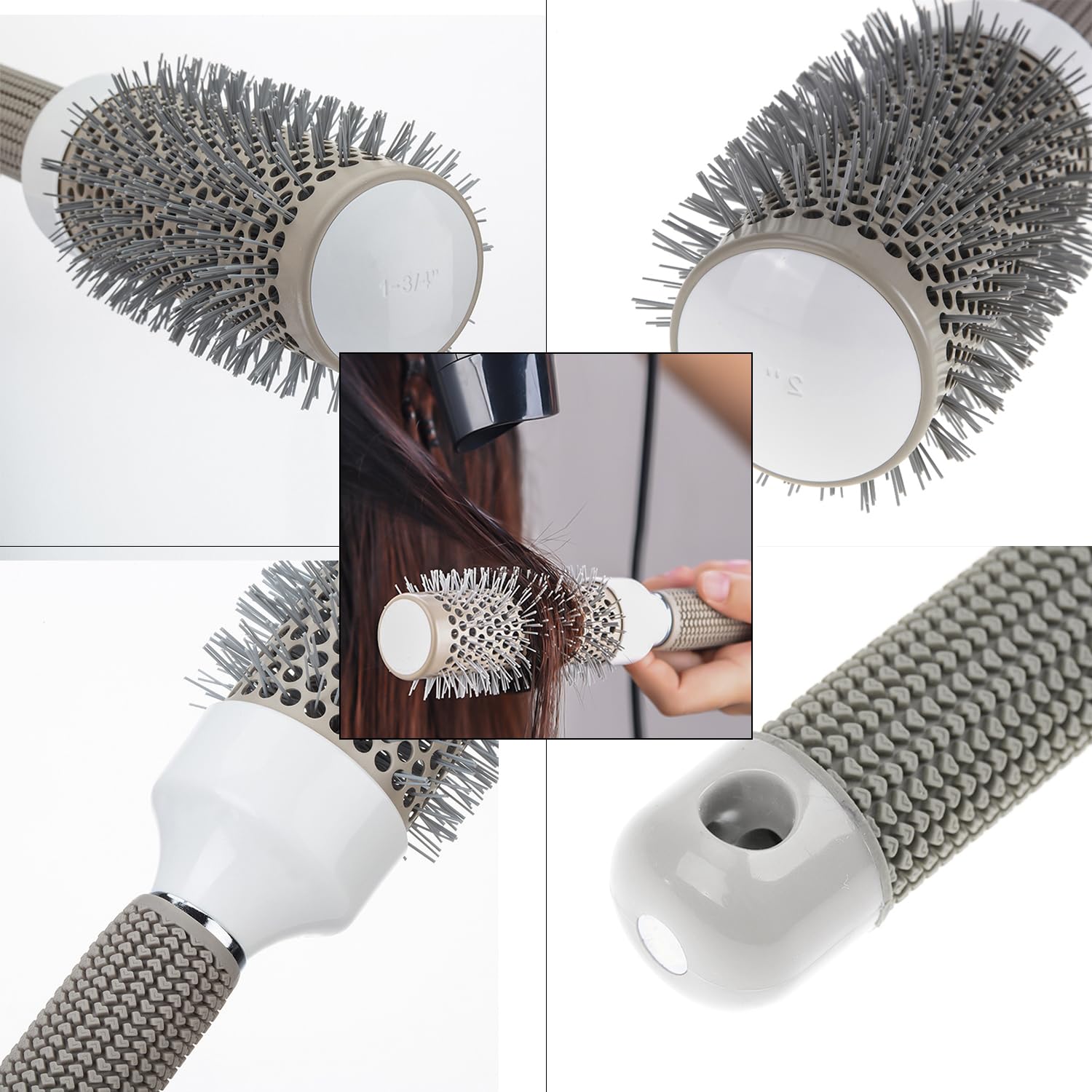 Aozzy brush set with comfortable handle and included hair clips