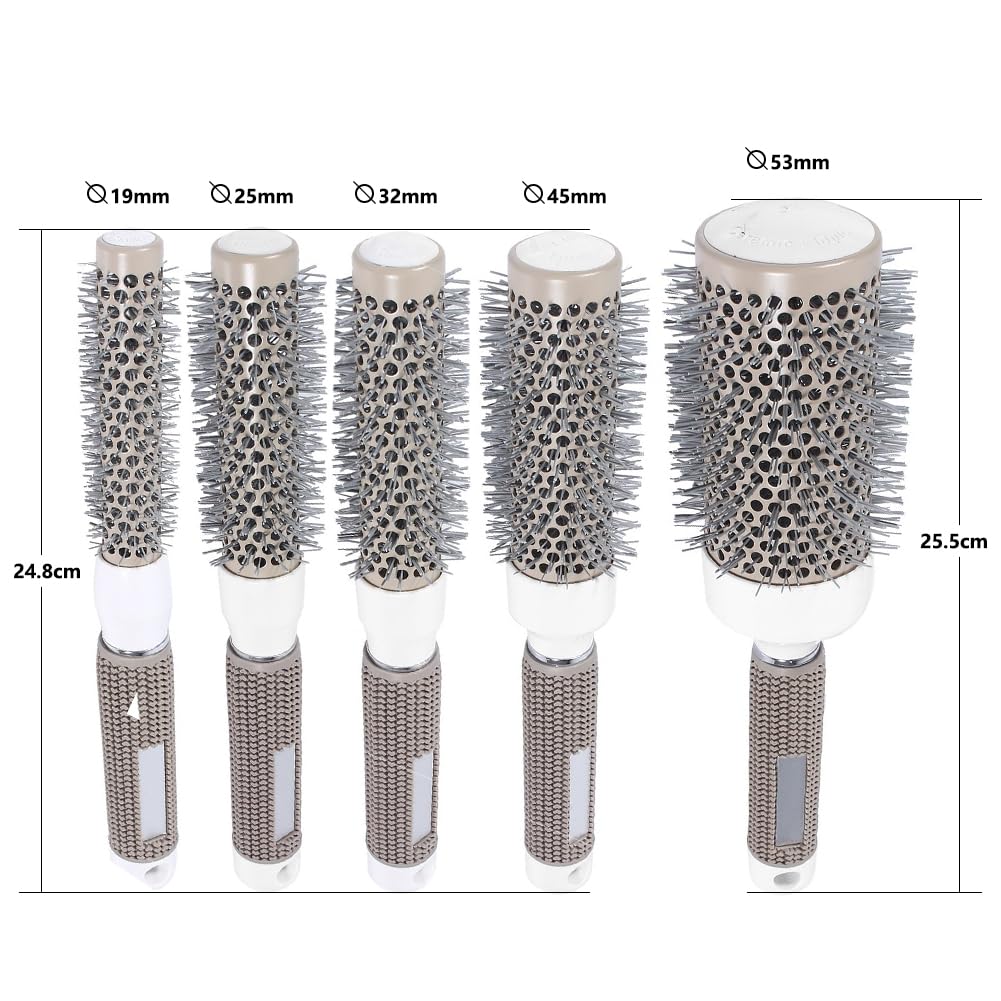 Aozzy regimen supports frizz reduction and luster with ceramic ion round brush.