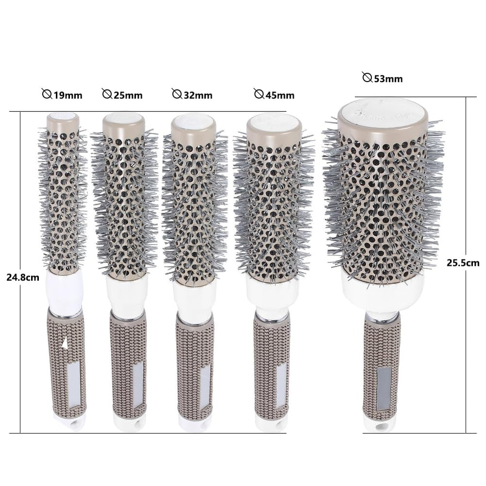 Aozzy regimen supports frizz reduction and luster with ceramic ion round brush.
