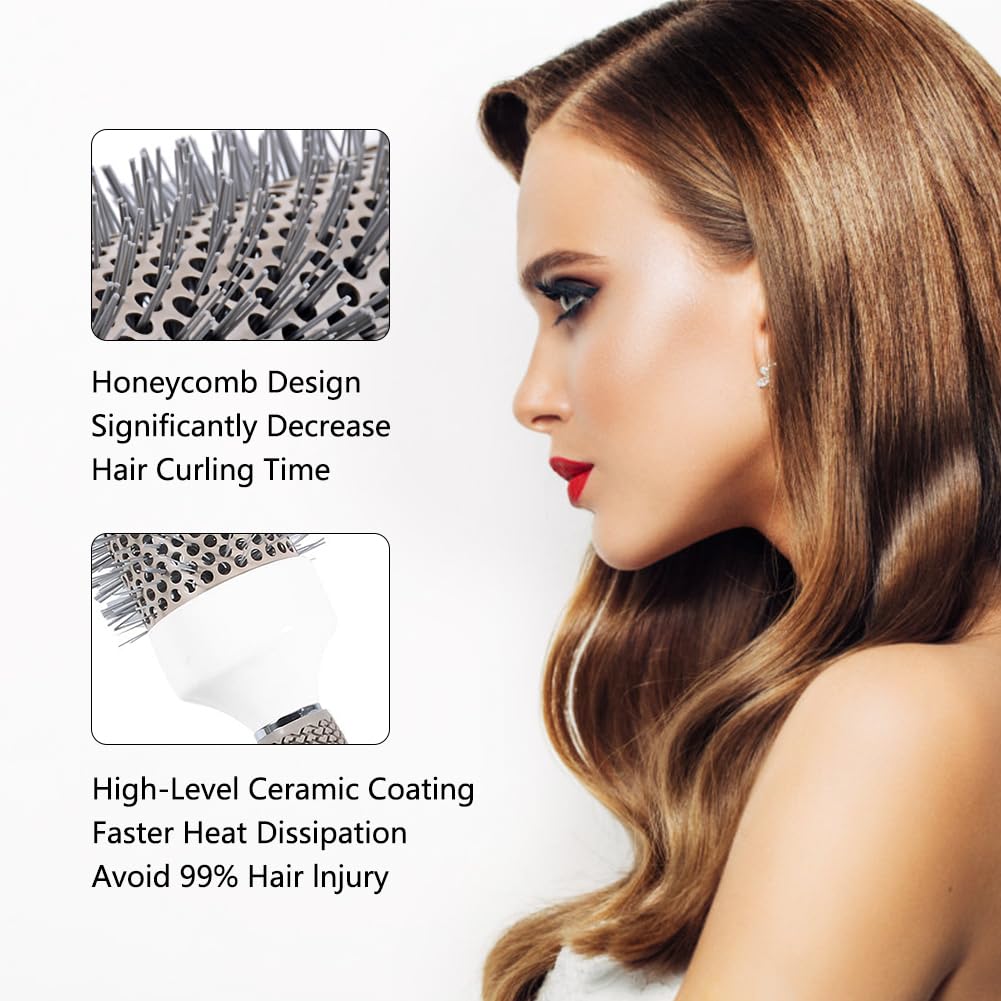 Aozzy round brush 45mm for voluminous, sleek blowouts.