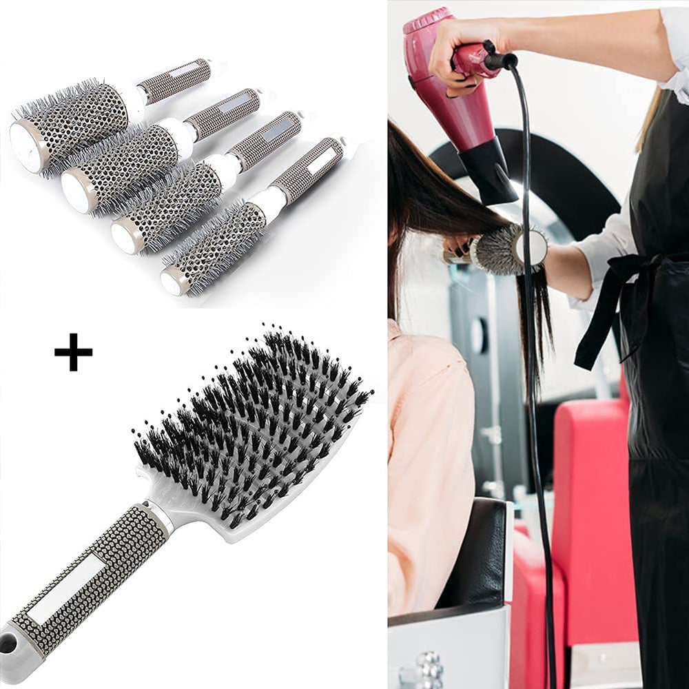 Aozzy round brush 45mm barrel creates root lift and sleek styling