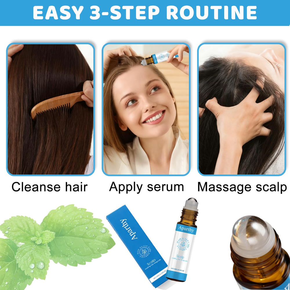 Aparthy hair growth roll-on for men and women conveys universal suitability for daily care.