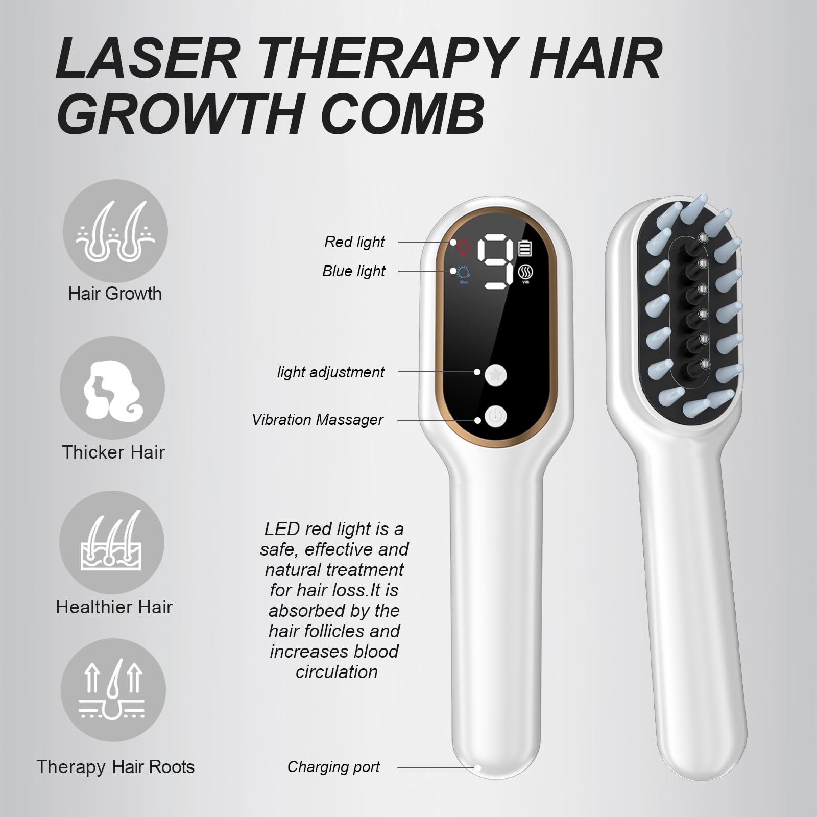 Apbier Laser Hair Growth Comb in hand for easy handheld treatment