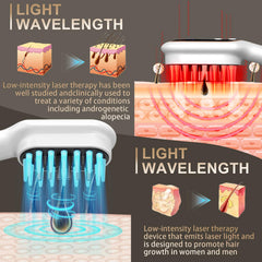 Apbier Laser Hair Growth Comb close-up of teeth for effective contact.