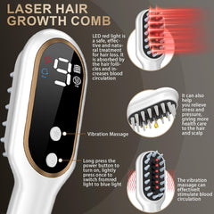 Apbier Laser Hair Growth Comb in-use on scalp for growth routine.