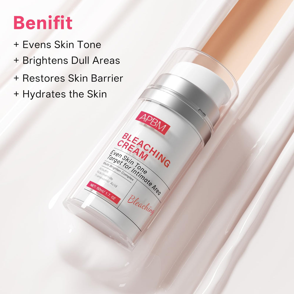 APBM Skin Lightening Cream applied to elbows and knees for smoother skin.