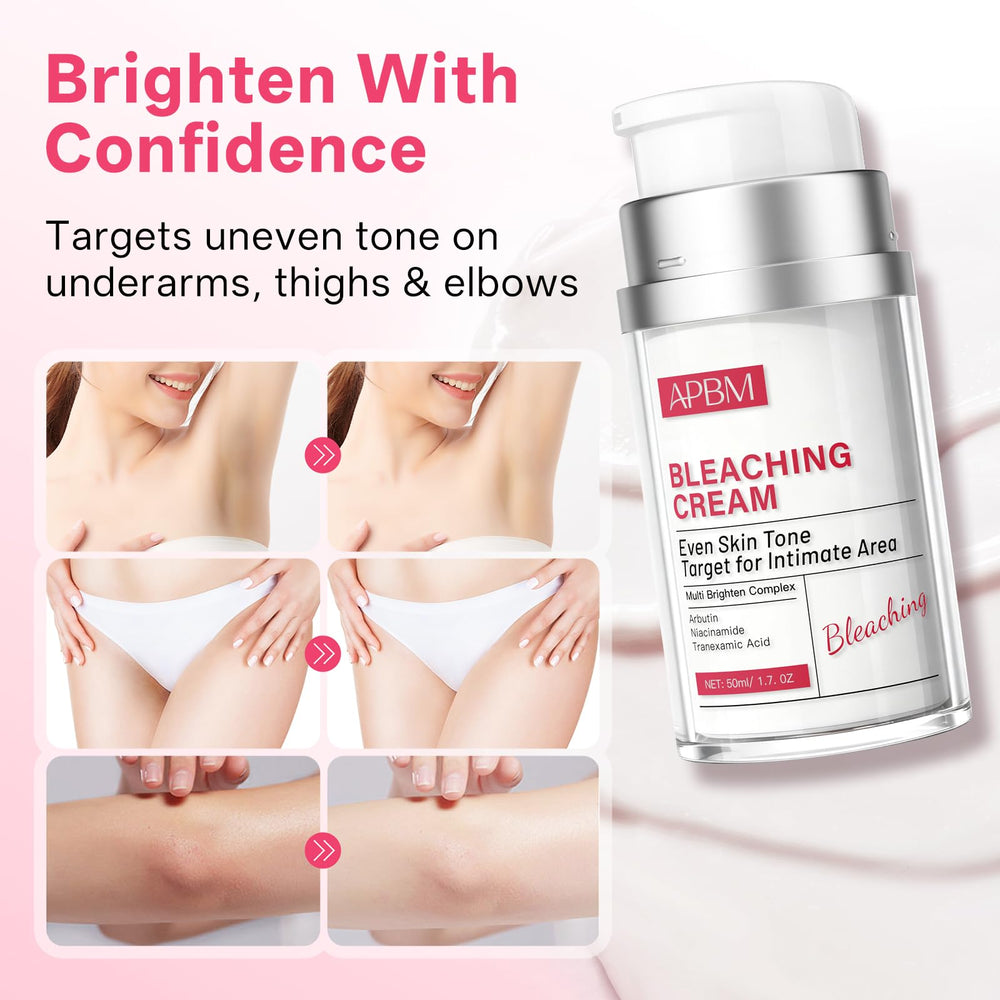APBM Skin Lightening Cream ingredients Niacinamide and Arbutin in action for balanced tone.