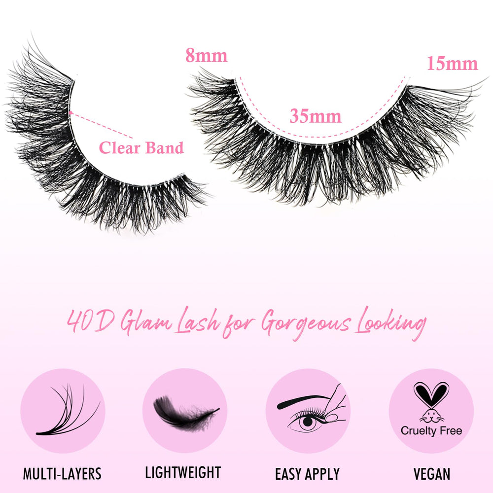 APCYUST Lashes cat-eye natural close-up demonstrates subtle lift and cluster spacing