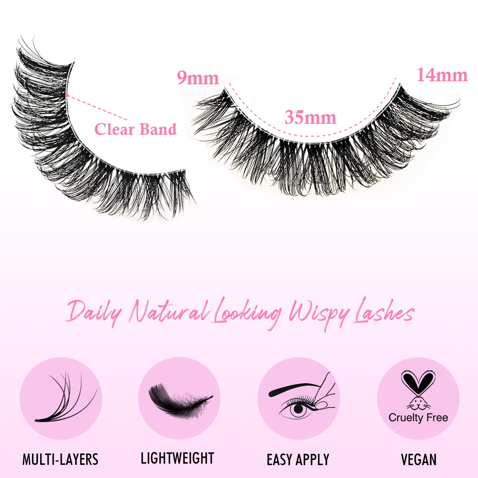 APCYUST Lashes featherlight-faux-mink feels airy and comfortable all day.