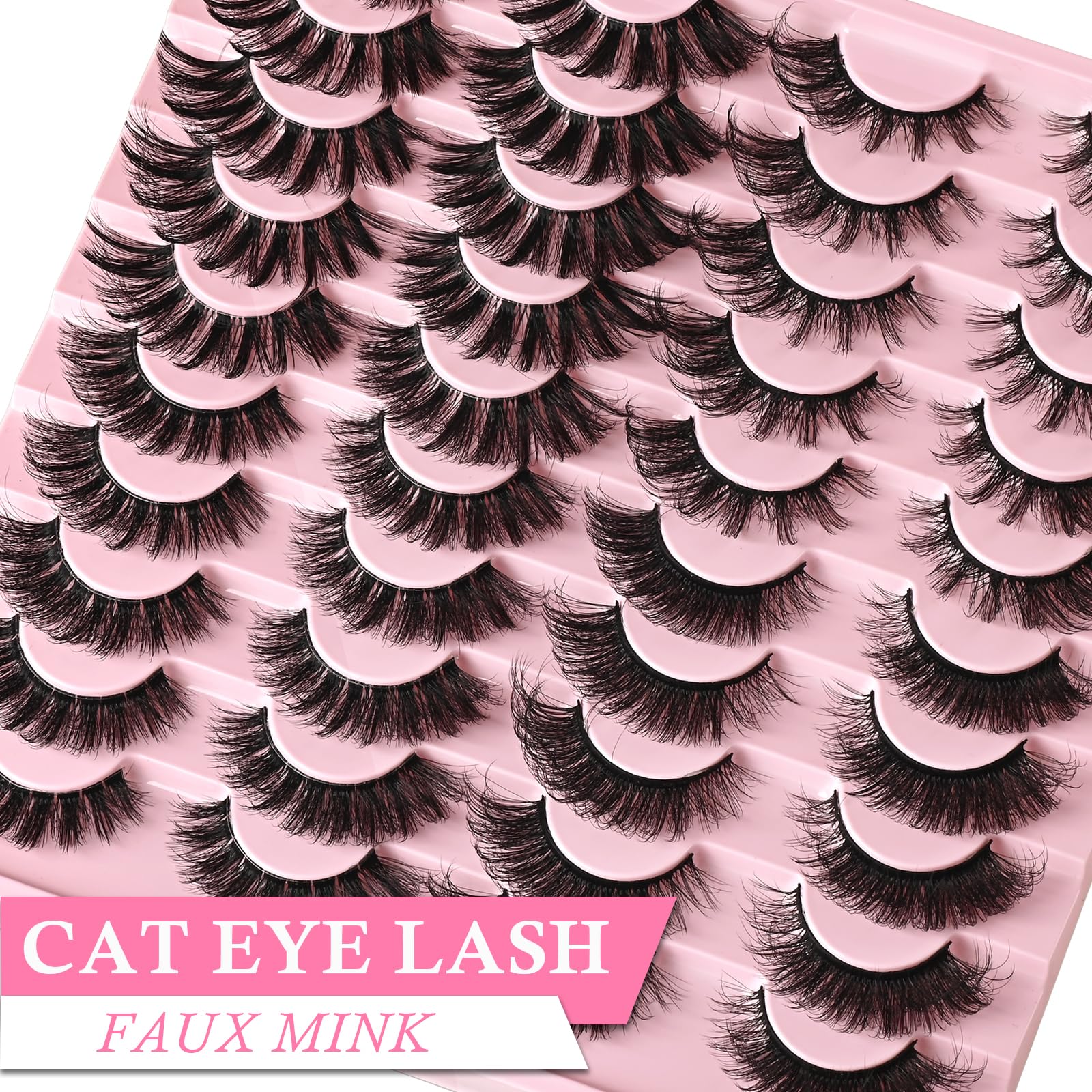APCYUST Lashes soft faux mink material feels luxe and is reusable.