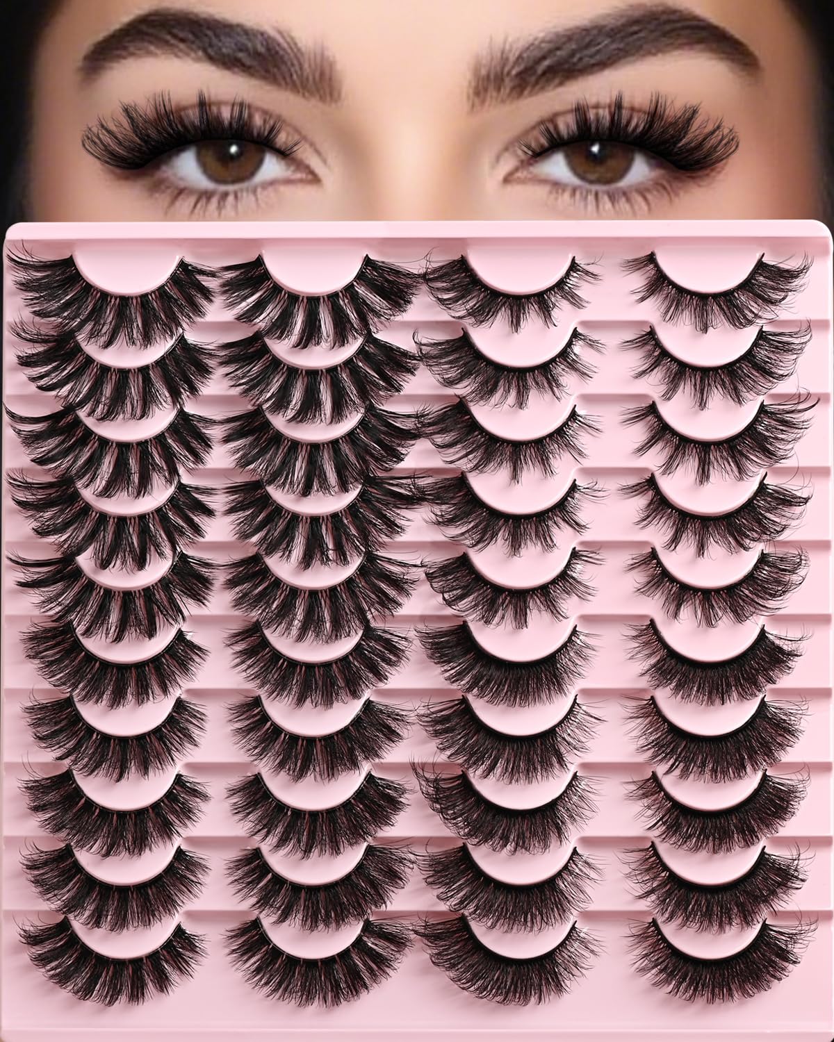 APCYUST Lashes wispy cat-eye strip lash for natural drama, ideal for day-to-night wear.