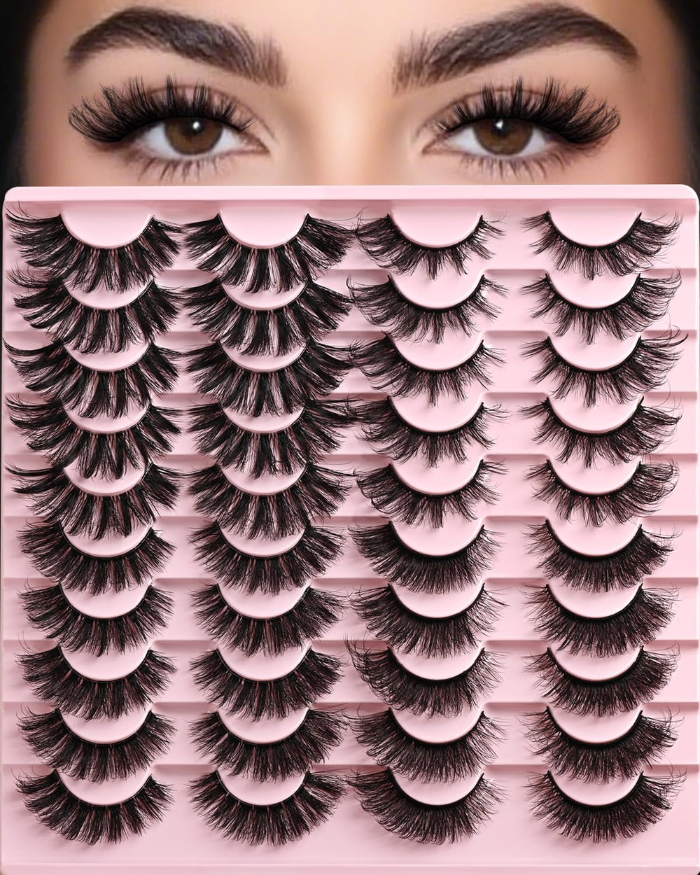 APCYUST Lashes wispy cat-eye strip lash for natural drama, ideal for day-to-night wear.