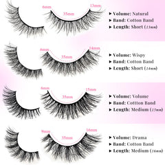 APCYUST wispy lashes show separated, airy style similar to salon extensions.