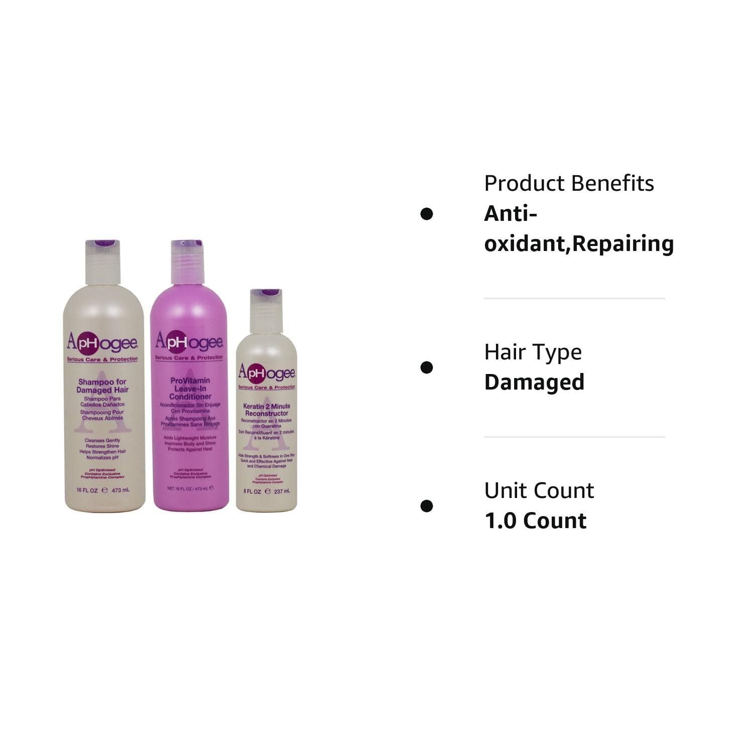ApHogee Keratin 2 Minute Reconstructor bottle for rapid repair and reduced breakage