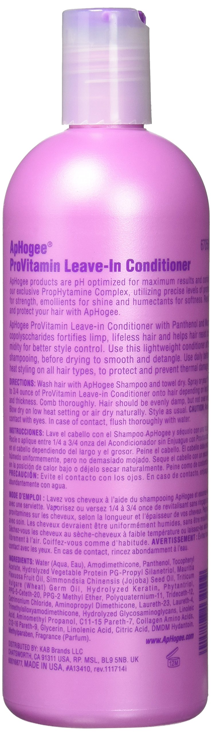 ApHogee ProVitamin Leave-In 16oz routine for soft, manageable hair