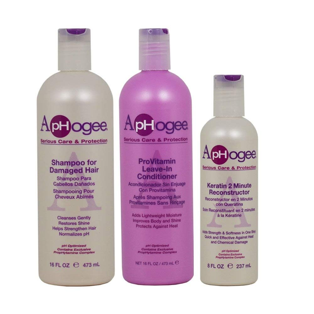 ApHogee Shampoo for Damaged Hair bottle highlighting gentle color-safe cleansing