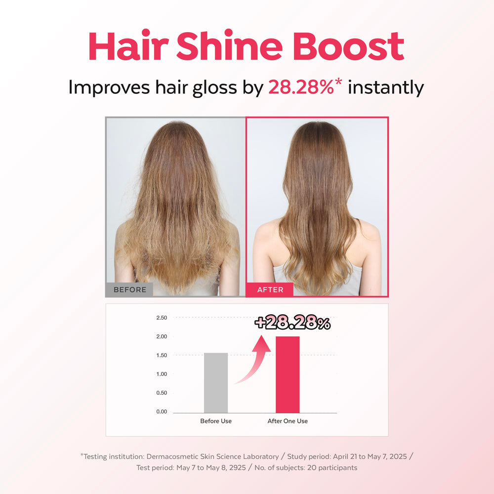 A'PIEU Raspberry Hair Vinegar pour sequence showing easy-use application.