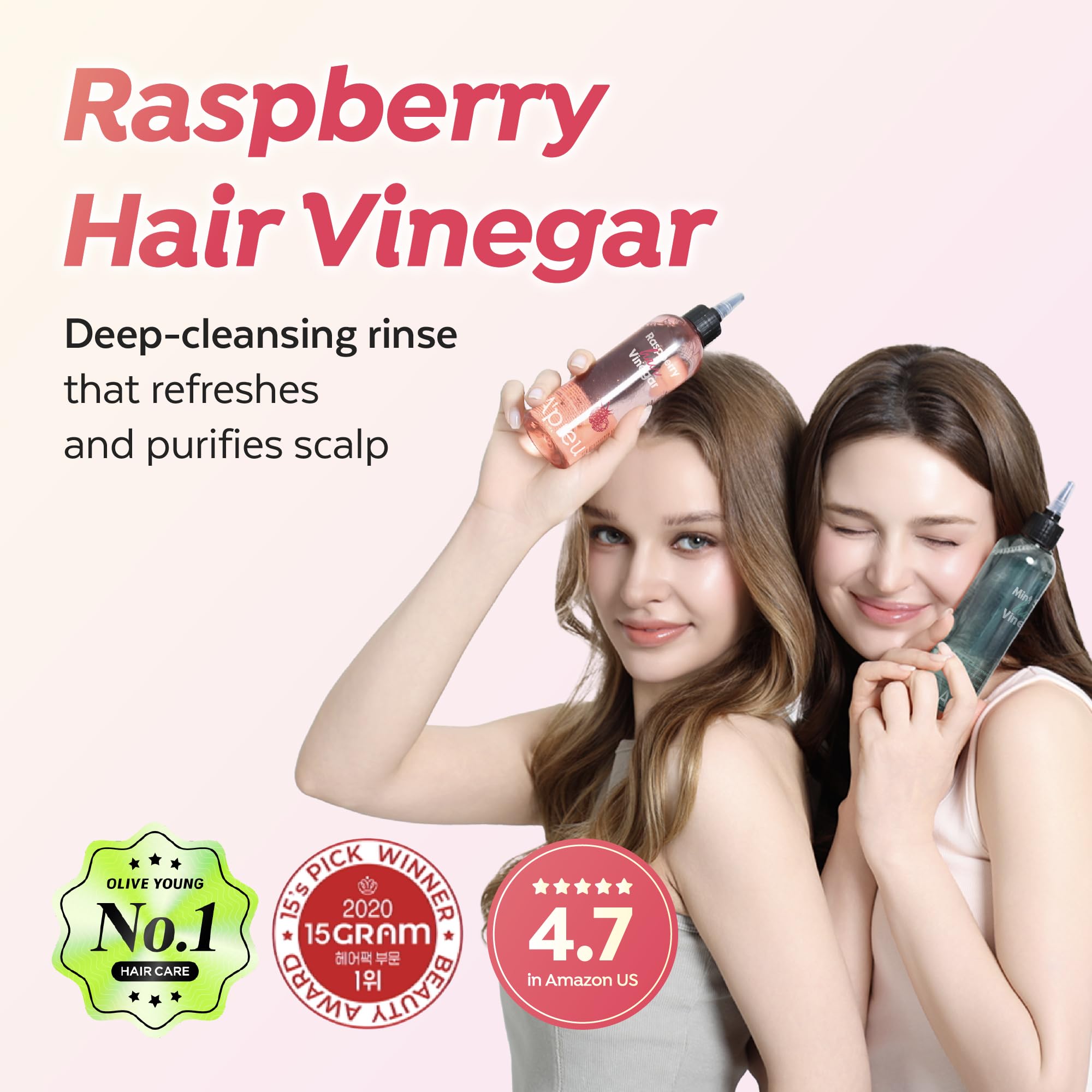 A'PIEU Raspberry Hair Vinegar refill pack supports eco-friendly routines and less waste.