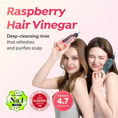 A'PIEU Raspberry Hair Vinegar refill pack supports eco-friendly routines and less waste.
