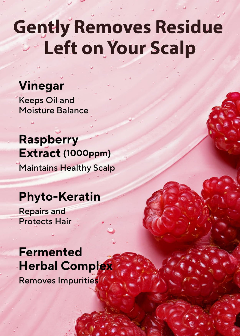 Ingredient shot highlights raspberry extract for refreshing aroma