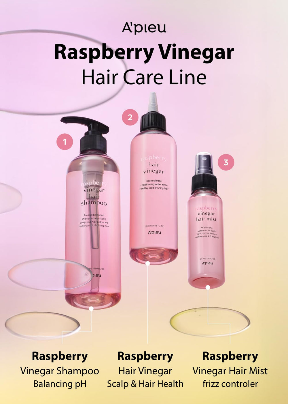 Shampoo bottle label highlights Korean beauty heritage