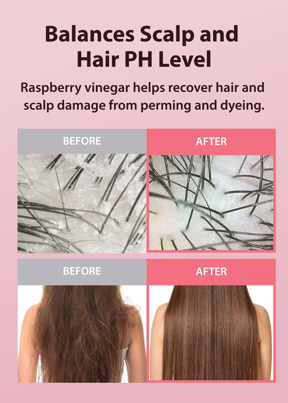 Applying Shampoo to scalp targets buildup and balances sebum