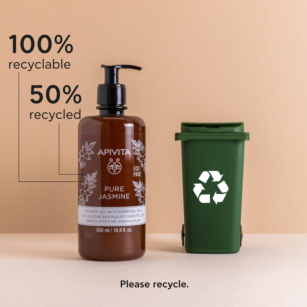 APIVITA Pure Jasmine Shower Gel ingredients-Mountain-Tea infusion—antioxidant moisture boost.