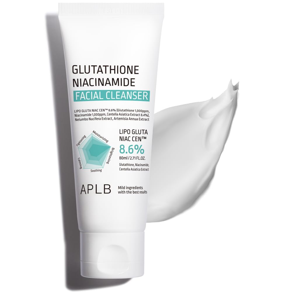 APLB Glutathione Niacinamide Facial Cleanser bottle front for a refreshed complexion