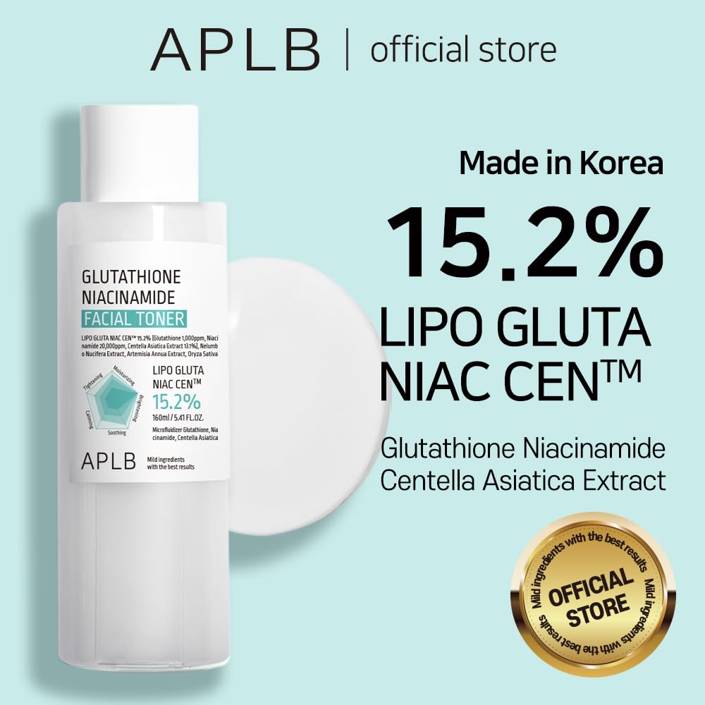 APLB Glutathione Niacinamide Toner label close-up highlighting key ingredients