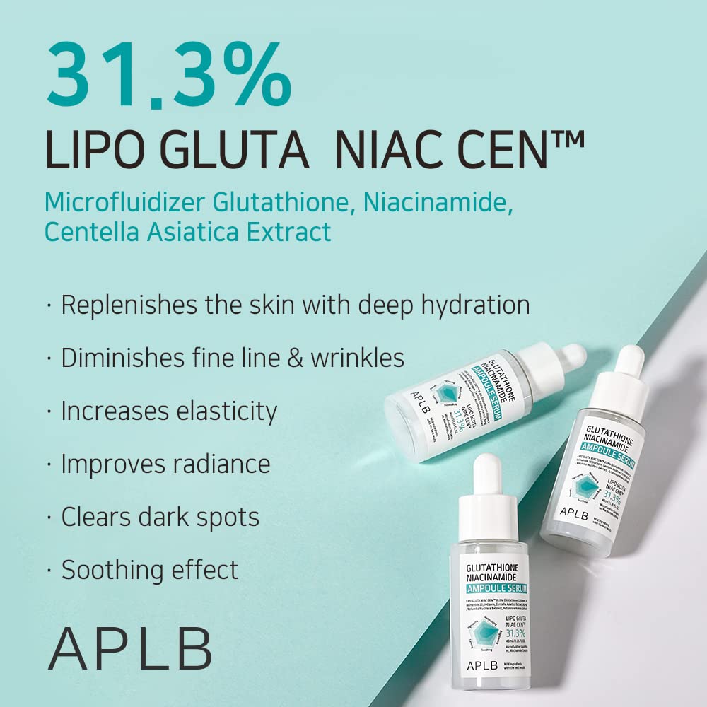APLB LIPO GLUTA NIAC CEN Centella 3x complex close-up suggests soothing care